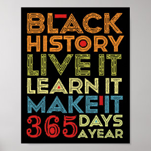 Zwarte Geschiedenis Maand 2025 Leef het Leer het M Poster