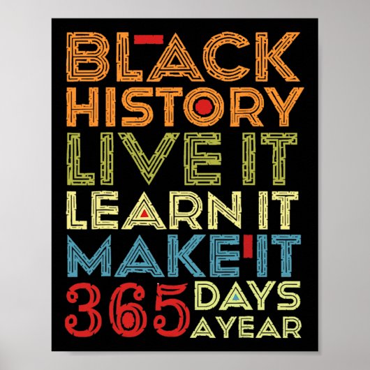 Zwarte Geschiedenis Maand 2025 Leef het Leer het M Poster (Voorkant)