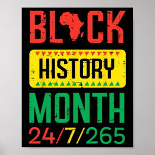Zwarte Geschiedenis Maand 24 7 265 Afrikaanse trot Poster