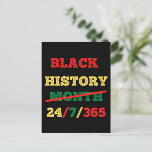 Zwarte Geschiedenis Maand 24/7/365 - Zwarte Geschi Briefkaart