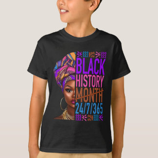 Zwarte Geschiedenis Maand 24 7 365 Zwarte Trots Af T-shirt