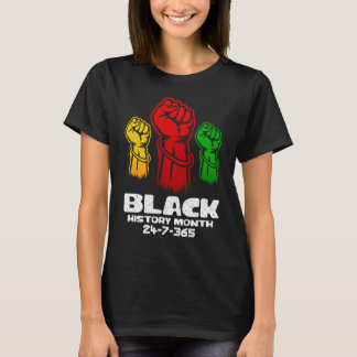 Zwarte Geschiedenis Maand 365 Dagen Afro-Amerikaan T-shirt