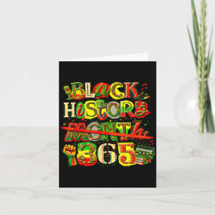 Zwarte geschiedenis maand 365 retro culturele trot kaart
