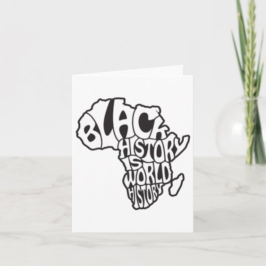 Zwarte Geschiedenis Maand Afrika Kaart Ontwerp Edu (Voorkant)