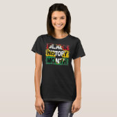 Zwarte geschiedenis Maand Afrika Kaart T-shirt (Voorkant volledig)
