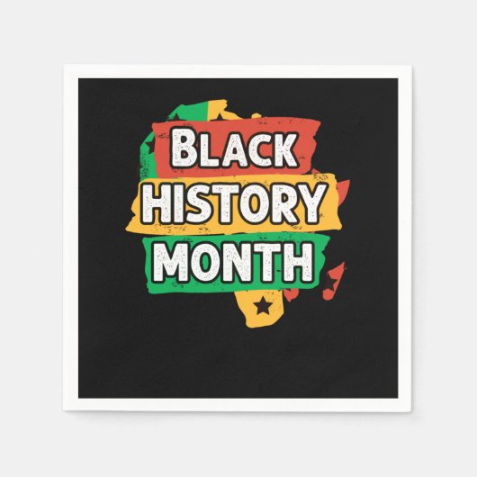 Zwarte geschiedenis Maand Afrika vlag Servet (Voorkant)