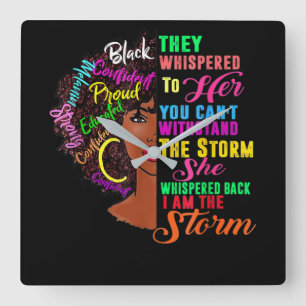 Zwarte geschiedenis Maand Afrikaans Vierkante Klok