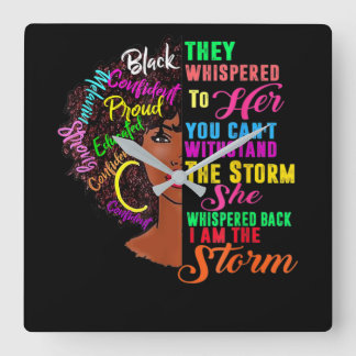 Zwarte geschiedenis Maand Afrikaans Vierkante Klok