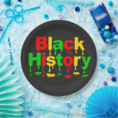 Zwarte Geschiedenis Maand Afrikaanse Amerikaanse M Papieren Bordje (Feest)