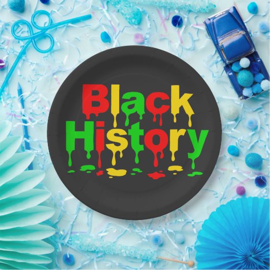 Zwarte Geschiedenis Maand Afrikaanse Amerikaanse M Papieren Bordje (Feest)