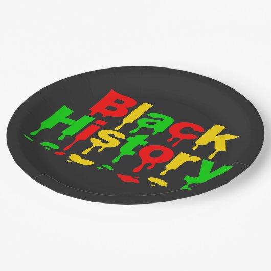 Zwarte Geschiedenis Maand Afrikaanse Amerikaanse M Papieren Bordje (Gekanteld)