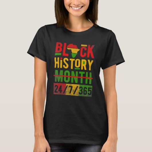 Zwarte geschiedenis Maand Afrikaanse Amerikaanse M T-shirt (Voorkant)