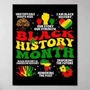 Zwarte geschiedenis Maand Afrikaanse Amerikaanse r Poster