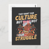 Zwarte Geschiedenis Maand Afrikaanse Amerikaanse v Briefkaart (Voorkant / Achterkant)