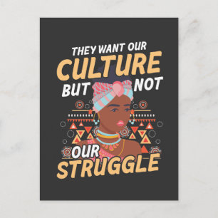 Zwarte Geschiedenis Maand Afrikaanse Amerikaanse v Briefkaart