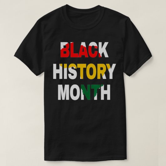 Zwarte Geschiedenis Maand Afrikaanse Amerikaanse Z T-shirt (Design voorkant)