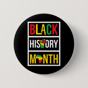 Zwarte Geschiedenis Maand - Afrikaanse Burgerrecht Ronde Button 5,7 Cm