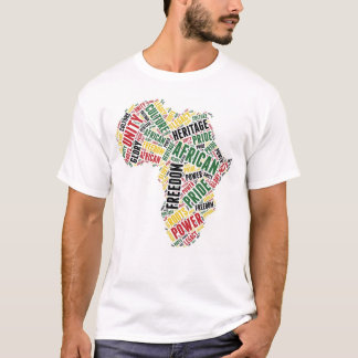 Zwarte geschiedenis maand Afrikaanse continent woo T-shirt