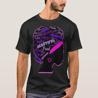 Zwarte geschiedenis maand Afrikaanse Melanin Beau T-shirt