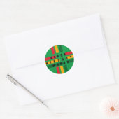Zwarte geschiedenis Maand Afrikaanse vlag kleuren Ronde Sticker (Envelop)