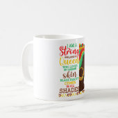 Zwarte Geschiedenis Maand Afrikaanse Vrouw Afro Ik Koffiemok (Voorkant links)