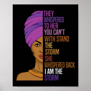 Zwarte Geschiedenis Maand Afrikaanse Vrouw Afro Ik Poster