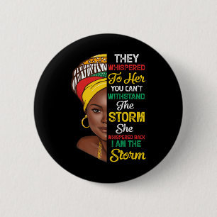 Zwarte Geschiedenis Maand Afrikaanse Vrouw Afro Ik Ronde Button 5,7 Cm