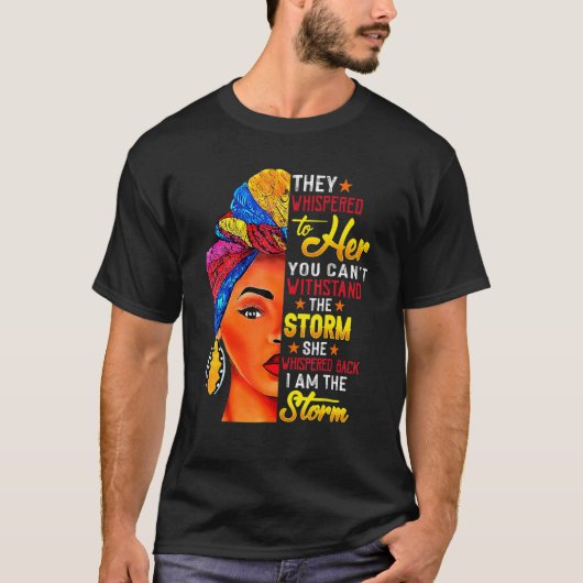 Zwarte Geschiedenis Maand Afrikaanse Vrouw Afro Ik T-shirt (Voorkant)