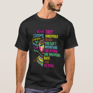 Zwarte Geschiedenis Maand Afrikaanse Vrouw Afro Ik T-shirt