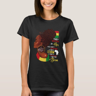Zwarte Geschiedenis Maand Afrikaanse Vrouw Afro Ik T-shirt
