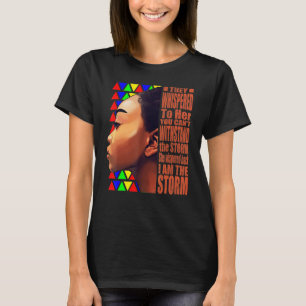 Zwarte Geschiedenis Maand Afrikaanse vrouw Afro ik T-shirt