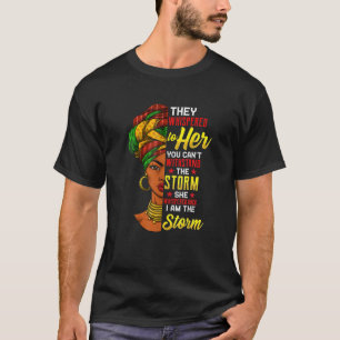 Zwarte Geschiedenis Maand Afrikaanse Vrouw Afro Ik T-shirt