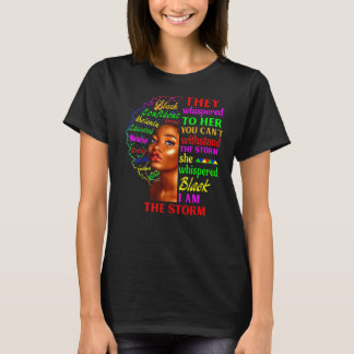 Zwarte Geschiedenis Maand Afrikaanse vrouw Afro ik T-shirt