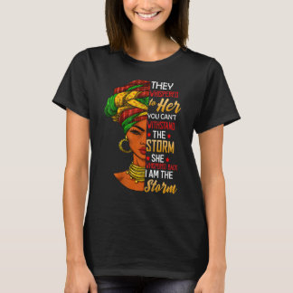Zwarte Geschiedenis Maand Afrikaanse vrouw Afro ik T-shirt