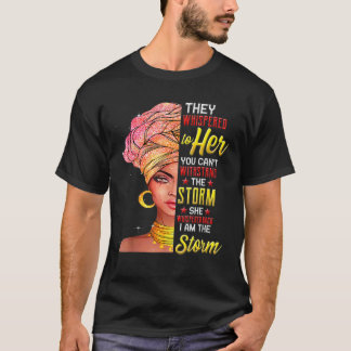 Zwarte Geschiedenis Maand Afrikaanse vrouw Afro ik T-shirt