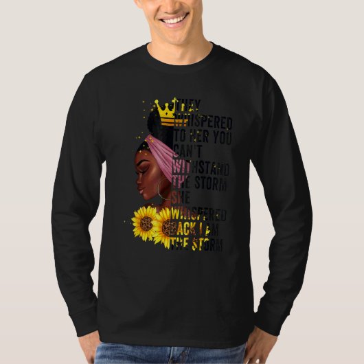 Zwarte Geschiedenis Maand Afrikaanse vrouw Afro ik T-shirt (Voorkant)