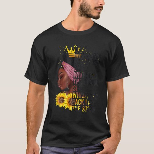 Zwarte Geschiedenis Maand Afrikaanse Vrouw Afro Ik T-shirt (Voorkant)