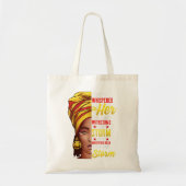 Zwarte Geschiedenis Maand Afrikaanse Vrouw Afro Ik Tote Bag (Voorkant)