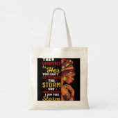 Zwarte Geschiedenis Maand Afrikaanse Vrouw Afro Ik Tote Bag (Achterkant)