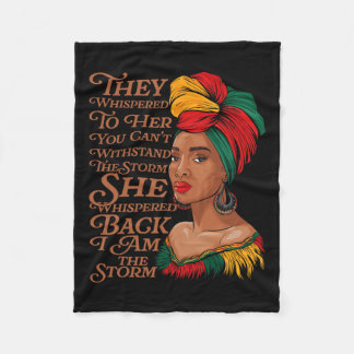 Zwarte geschiedenis maand Afrikaanse vrouw Afro ze Fleece Deken