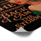 Zwarte geschiedenis maand Afrikaanse vrouw Afro ze Poster (Hoek)