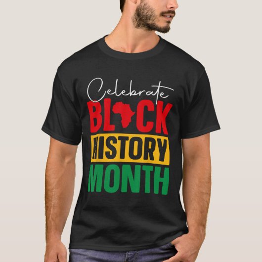 Zwarte-Geschiedenis, maand Afrikaanse Zwarte Pride T-shirt (Voorkant)