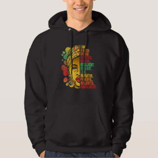 Zwarte Geschiedenis Maand Afro-Amerikaans Ik Ben E Hoodie