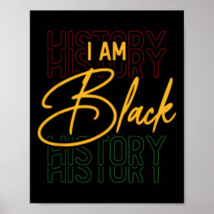 Zwarte Geschiedenis Maand Afro-Amerikaans Ik Ben Z Poster