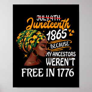 Zwarte Geschiedenis Maand Afro-Amerikaanse Junetee Poster