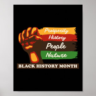 Zwarte Geschiedenis Maand Afro-Amerikaanse Trots V Poster