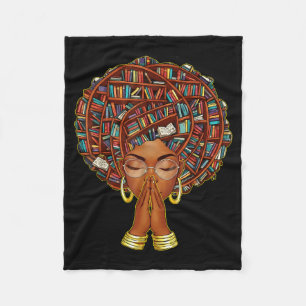 Zwarte Geschiedenis Maand Afro Boek Liefhebber Vro Fleece Deken