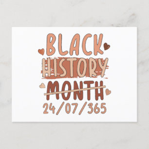 Zwarte geschiedenis maand Afro Melanin Black Women Briefkaart