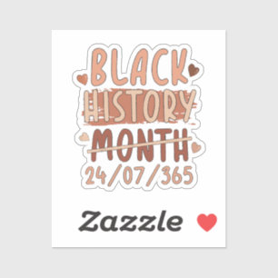 Zwarte geschiedenis maand Afro Melanin Black Women Sticker