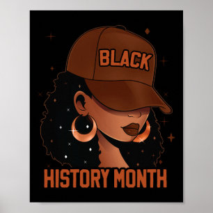 Zwarte Geschiedenis Maand Afro Melanine Zwarte Vro Poster